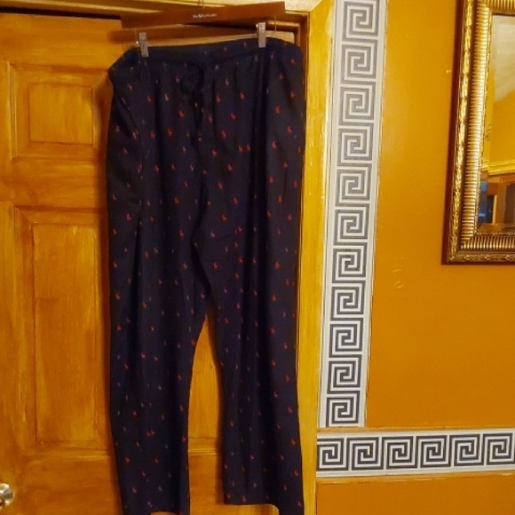 Polo by Ralph Lauren Navy Pants with Red Pattern - Picture 1 of 3